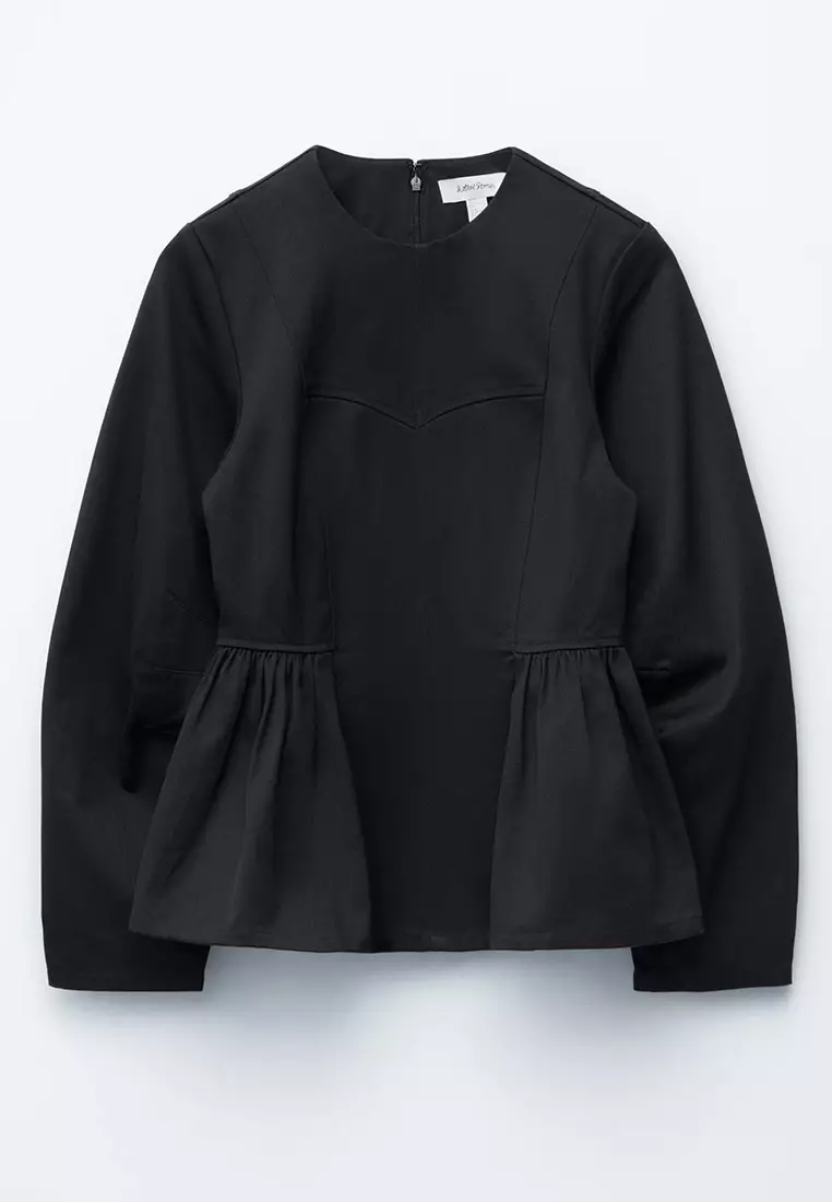 Cotton Peplum Top