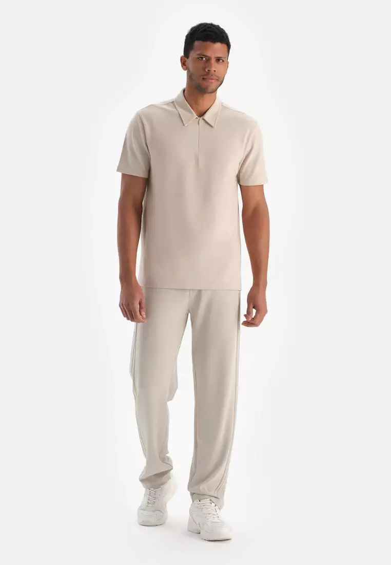 Light Beige Trousers, Regular, Long Leg, Activewear for Men