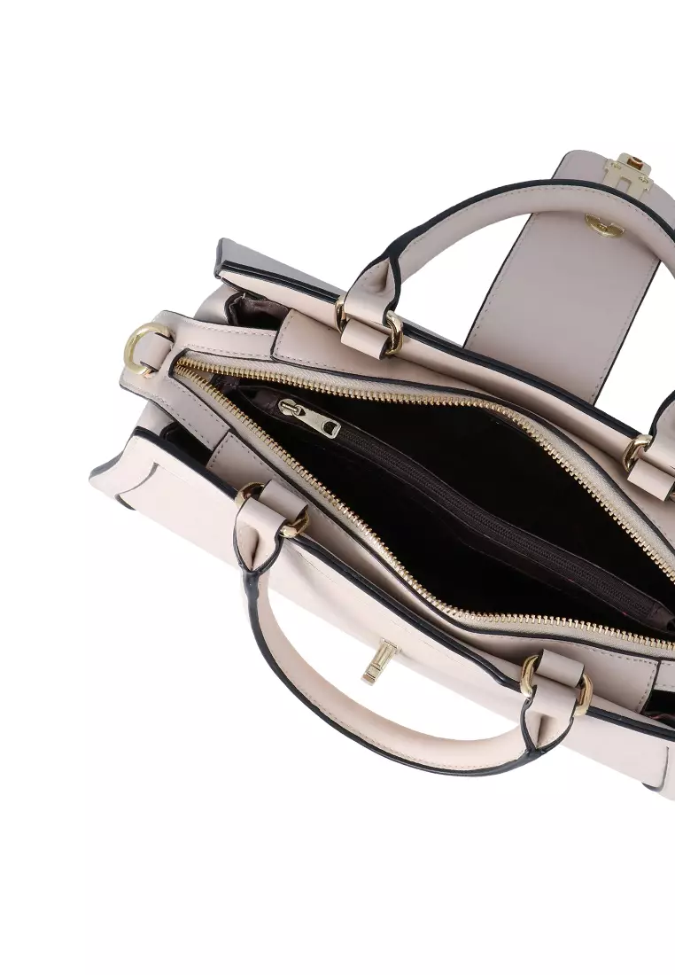Buy Carlo Rino CR Aurea Top Handle Bag - Beige 2026 Online | ZALORA