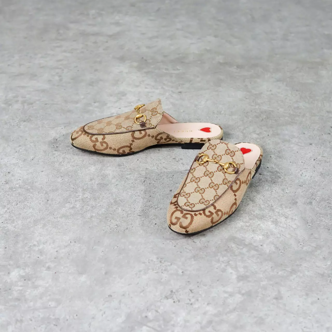 Sandal GUCCI GG JUMBO BEIGE MULE SANDAL 100% ORIGINAL