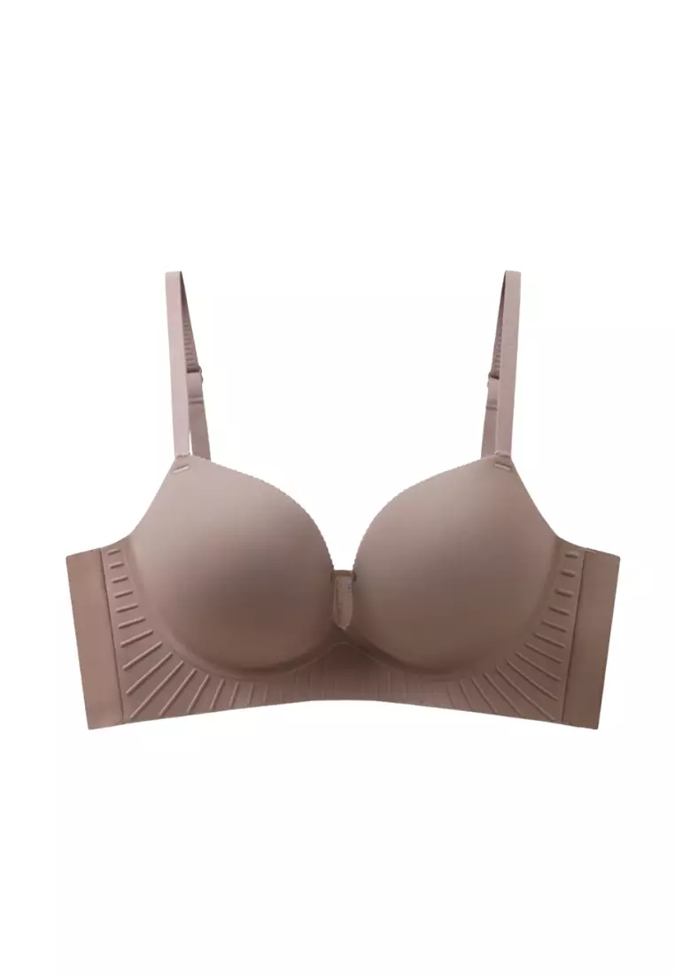 Nisa Seamless Wireless Bra in Brown