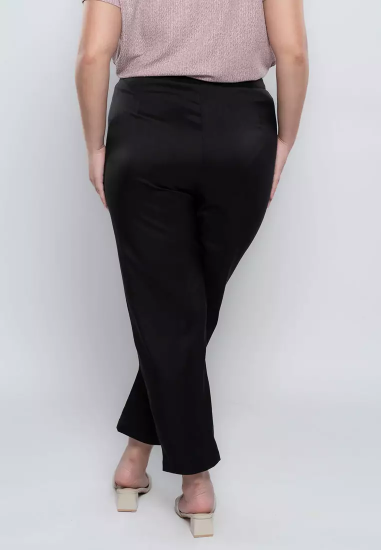 Milly Plus Size Aireese Relaxed Pants with Button Tab Detail
