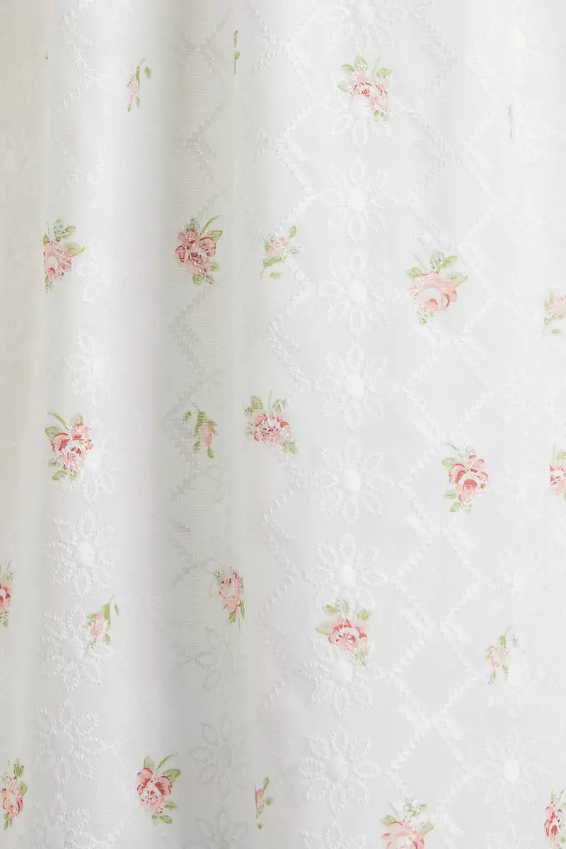 Embroidered open-back dress