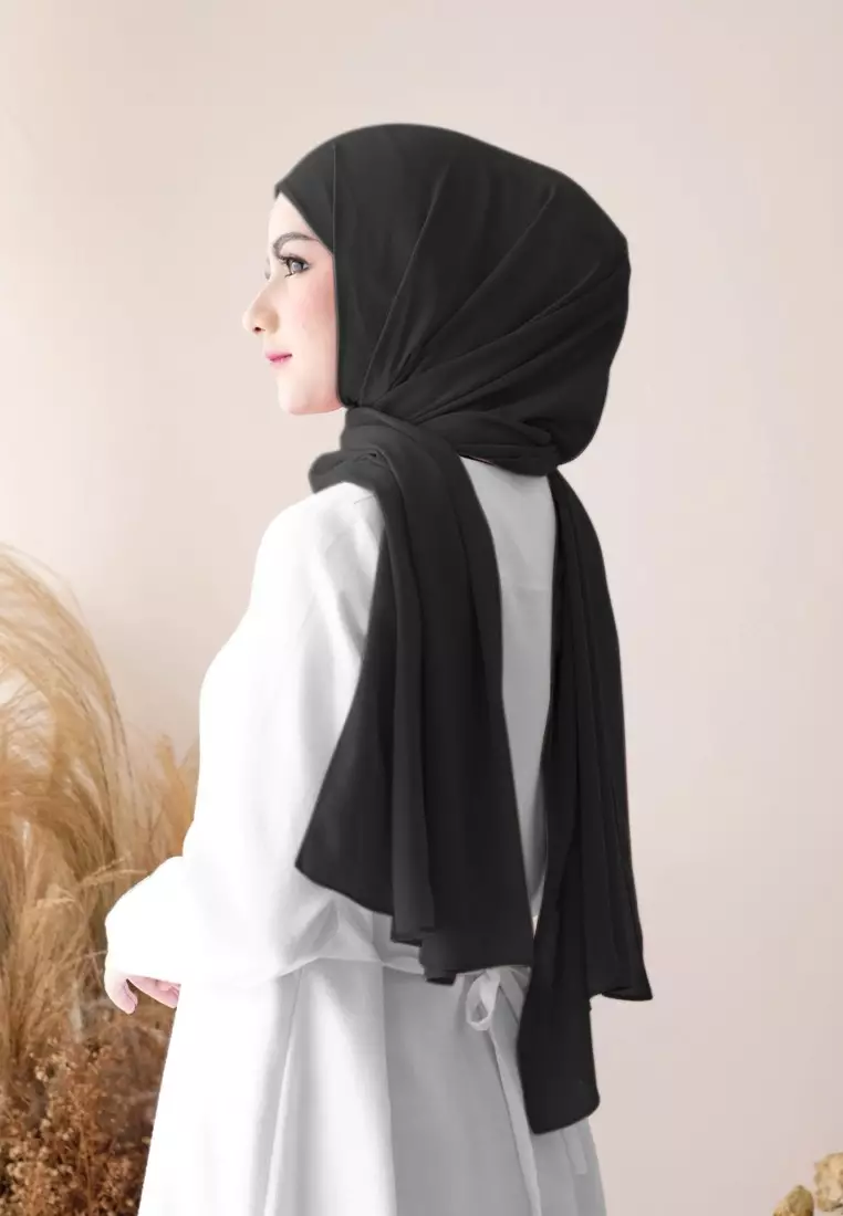 Pashmina Inner Instan 2in1 Ceruty Baby Doll - Midnight