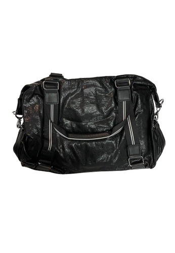 Lara black Simple Design Leather Men Briefcase and Laptop Bag - Black 627B7AC3D0D46DGS_1