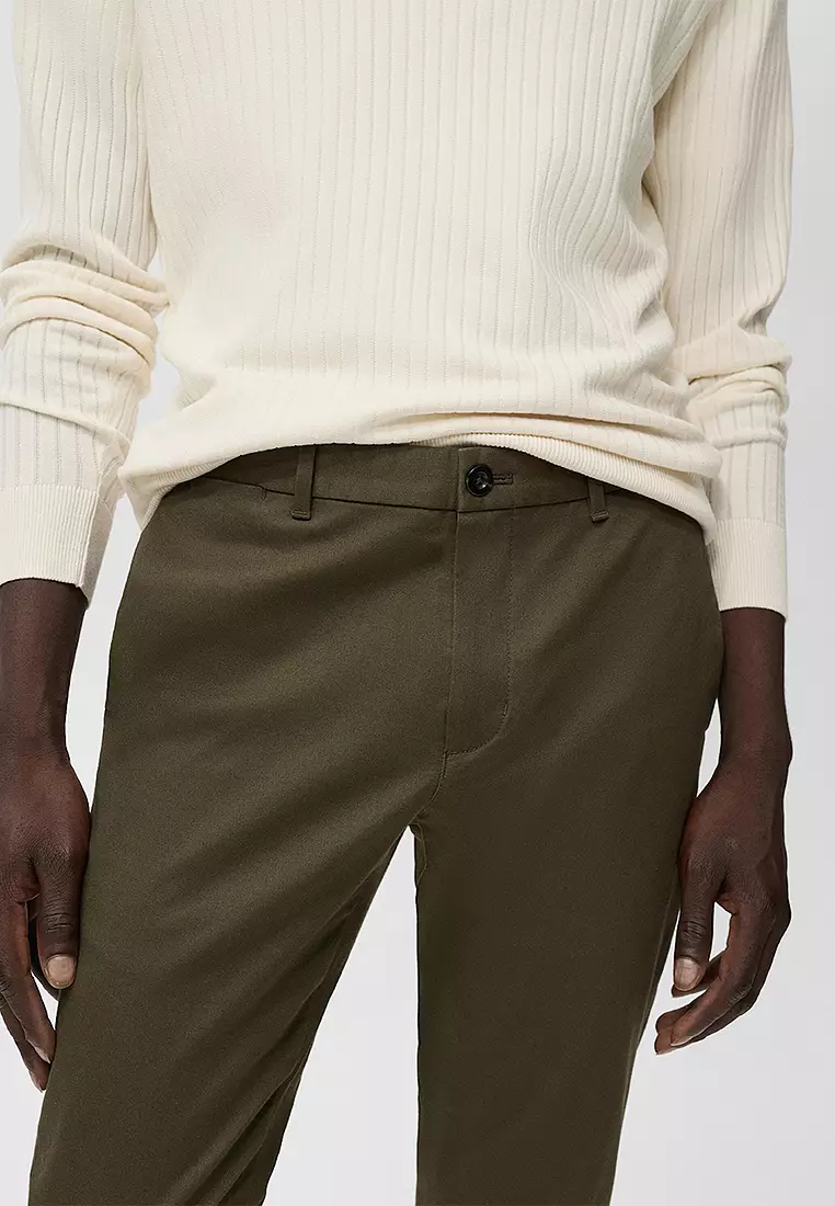 Barna Slim-Fit Twill Chino Trousers