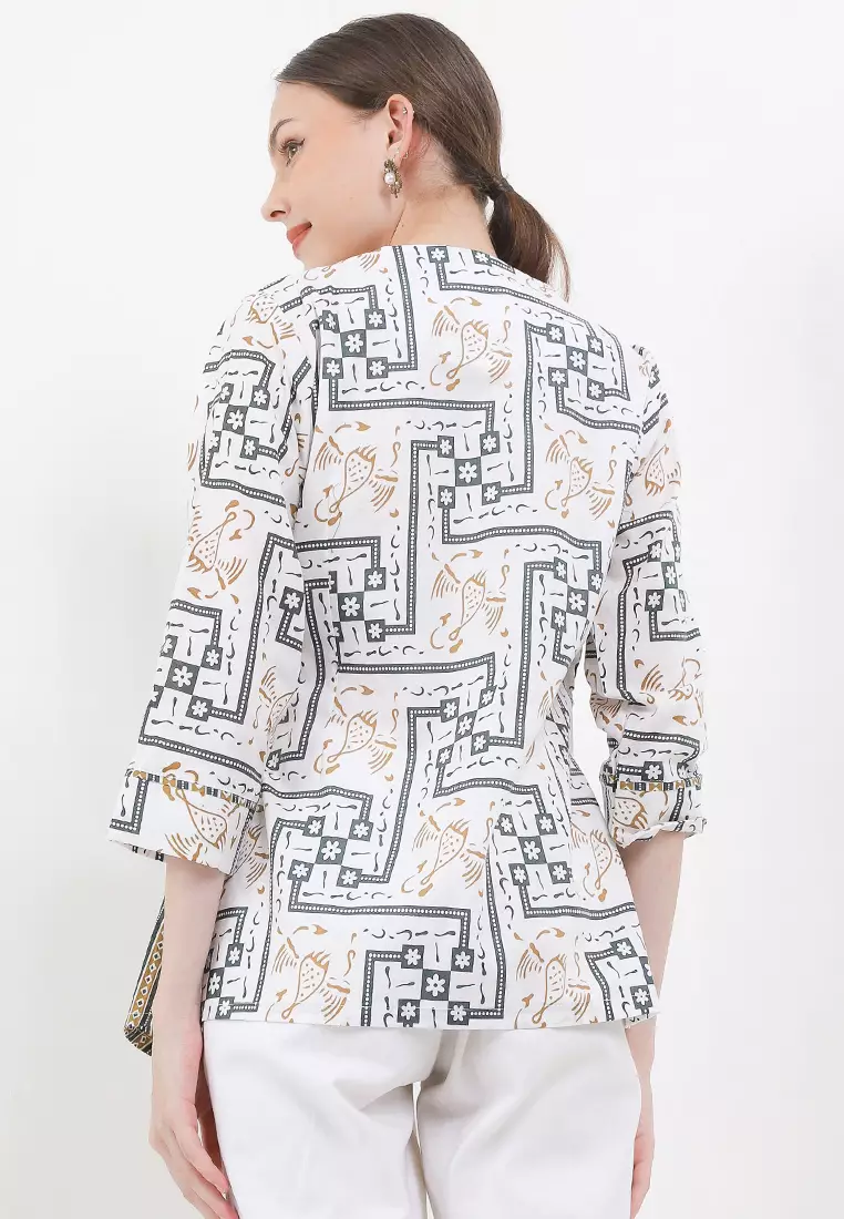 Lemuel Blouse Batik Premium Wanita Casual Modern