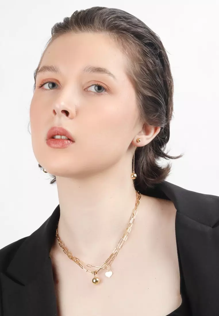 Apesso 18K Gold Dangling Earrings