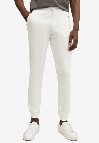 MANGO KIDS white Teens Cotton Jogger-Style Trousers 21C34KA585EC5CGS_1