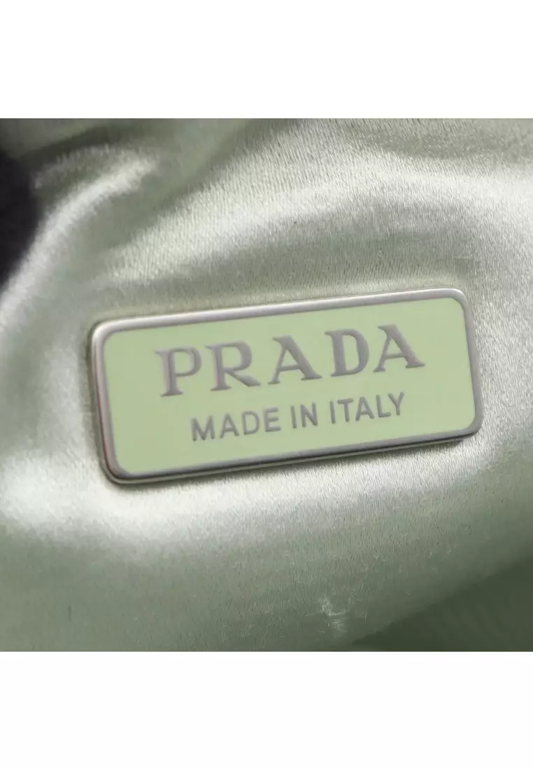 Pre-Loved Prada Shoulder bag satin Light green