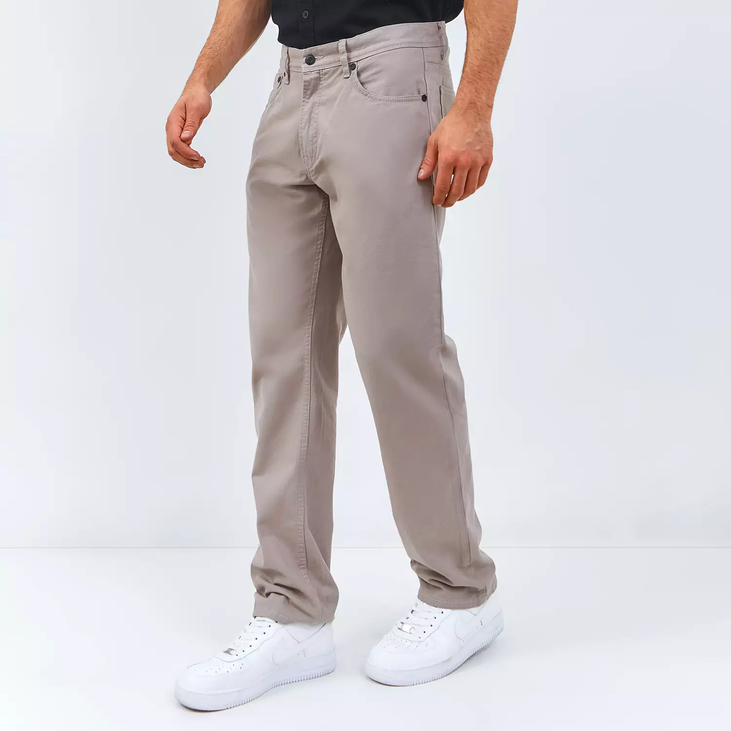 EMBA DENIM - Celana Panjang Pria Regular Fit Non Stretch Material Kanvas (Normal Size) Warna Light Brown - BS08.1