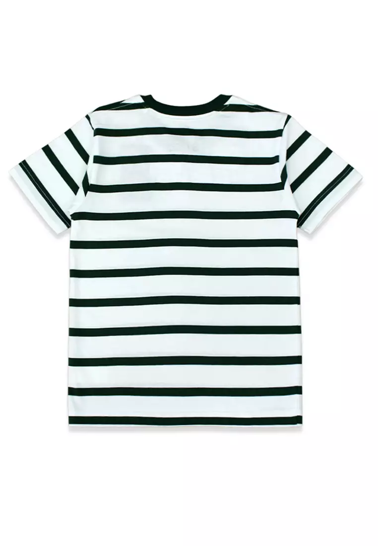Tshirt/ Kaos Anak Laki/ Rodeo Junior Green Stripe With Pocket