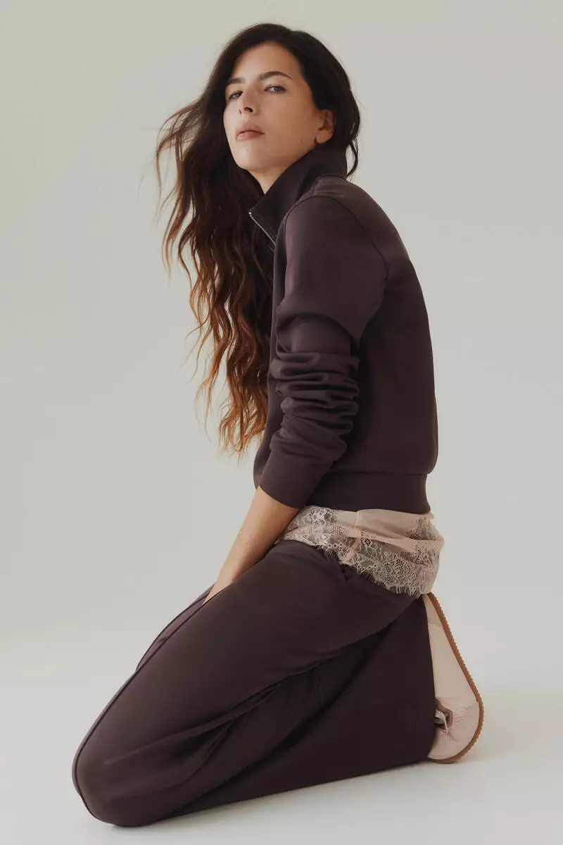 Crease-front pull-on trousers