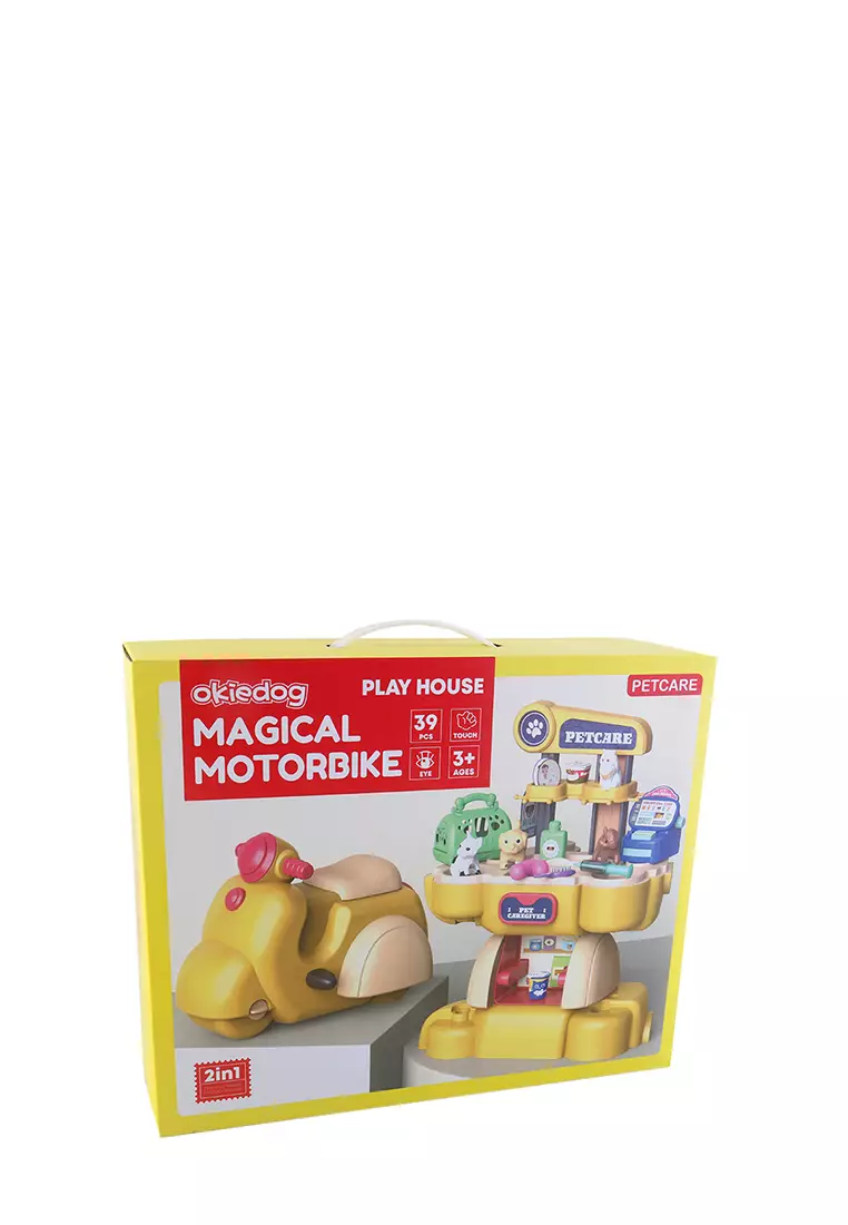 Okiedog Magical Motorbike Pet Care - Mainan playhouse Vespa anak