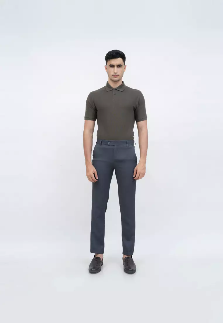 polo shirt baju kaos kerah polo slim houseofcuff abu tua