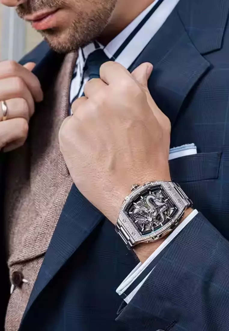 Automatic Unisex Stainless Steel Watch, Stainless Steel Bracelet