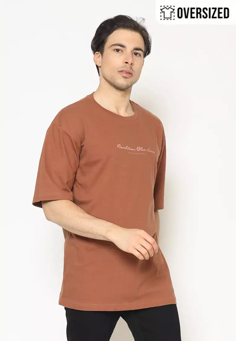 RBJ T-Shirt Cotton Oversized Pria 2079131691