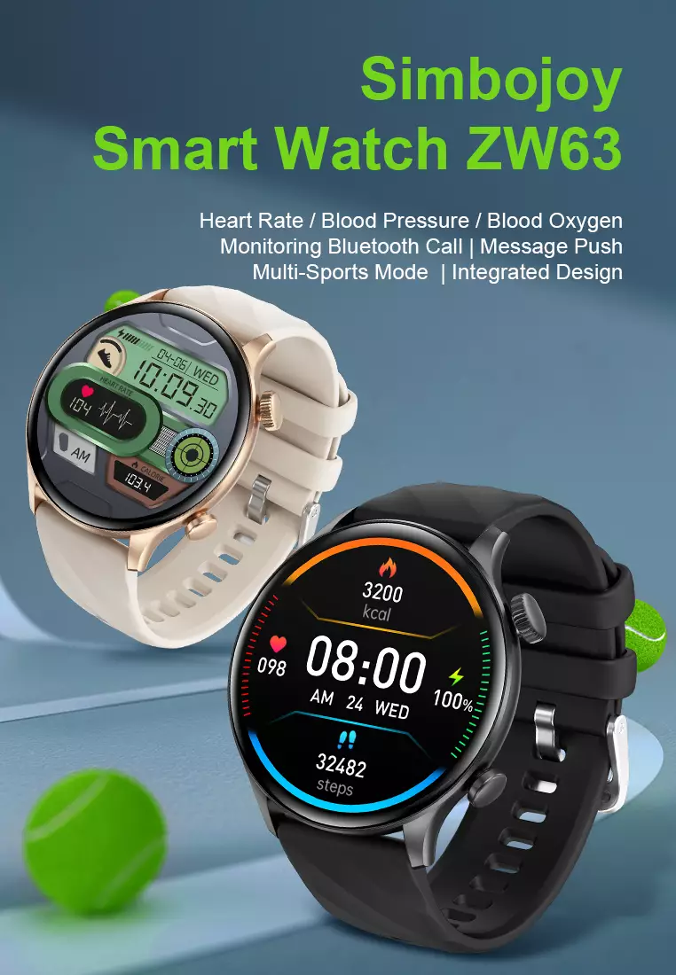 Smartwatch ZW63 Waterproof IP67 Tracker Outdoor Custom Wallpaper Sports Fitness Tracker Bluetooth Call khaki