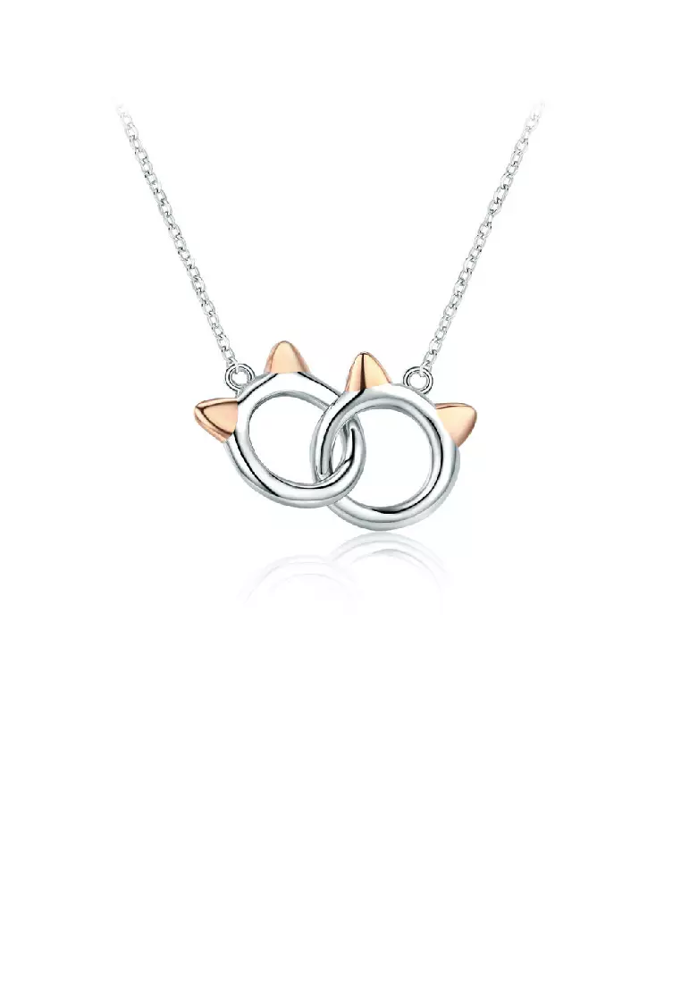 Cat pendant outlet silver
