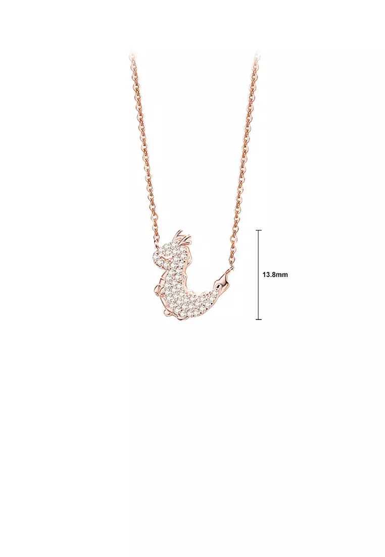 Buy Glamorousky 925 Sterling Silver Plated Rose Gold Simple and