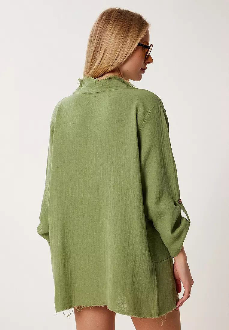 Fringed Seasonal Muslin Jacket