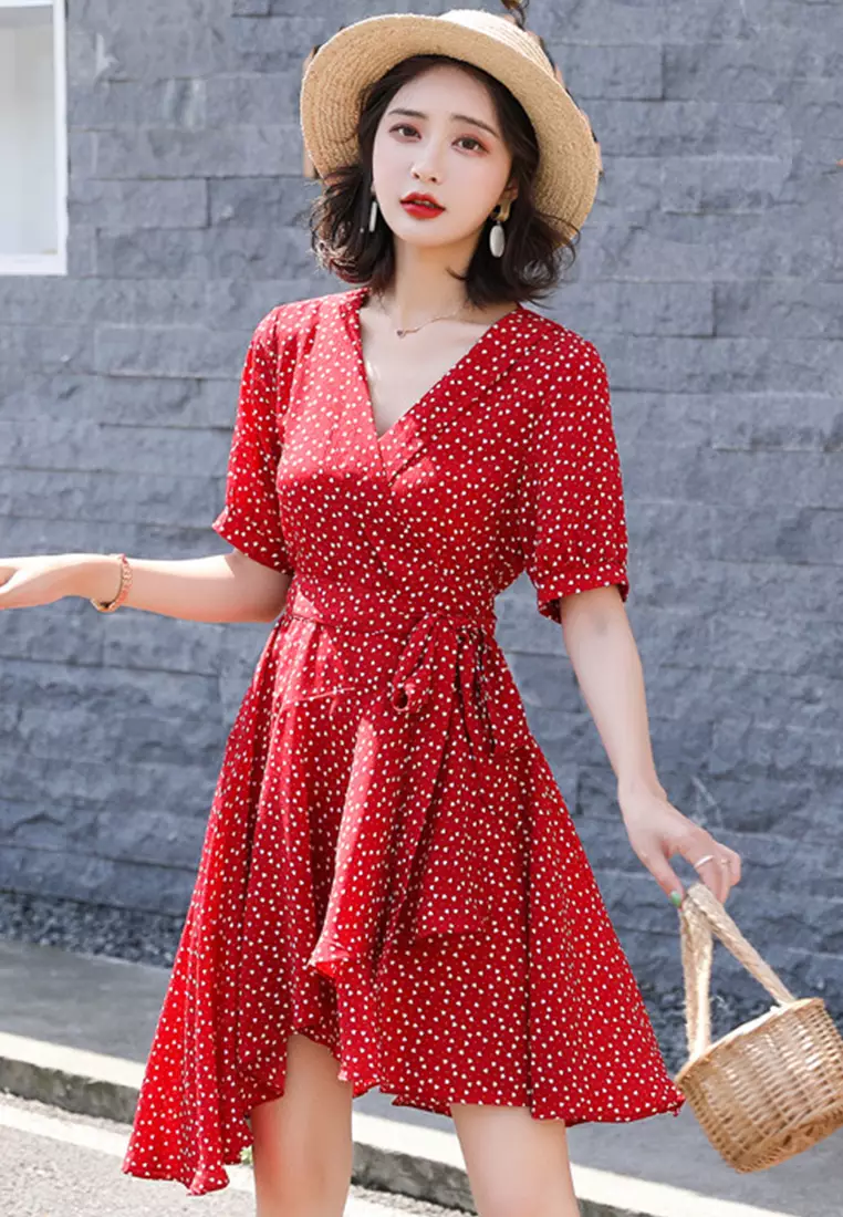 One Piece Floral Tuxedo One Piece Dress A22022539RD