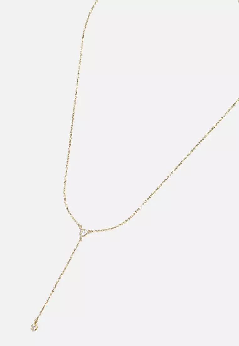 Le Specie Double .10 CT Diamond 18K Gold Necklace in 16”