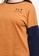 Lubna brown and navy Color Block T-Shirt With Embroidery A2057AA25DE7B3GS_2