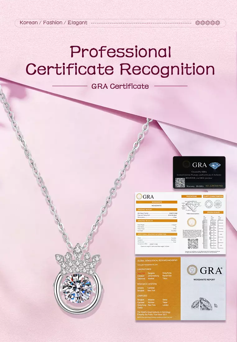 Kalung Wanita Korea Elegan Titanium Original Zircon Perhiasan Kalung Cewek silver