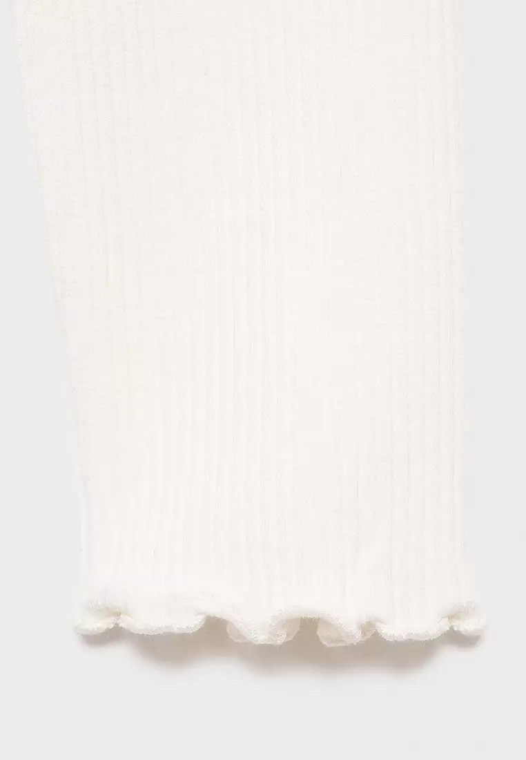 Ribbed High Neck T-Shirt