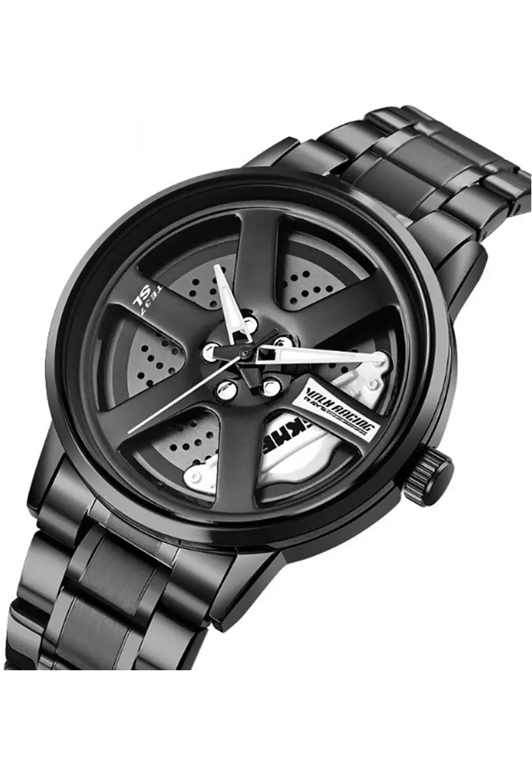 Jam Tangan Analog Pria Waterproof Strap Tali Material Stainless Steel BY25 ORIGINAL