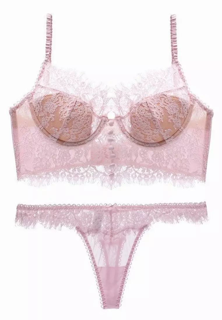 ZITIQUE Women's Sexy Lace Bra Pink 2024