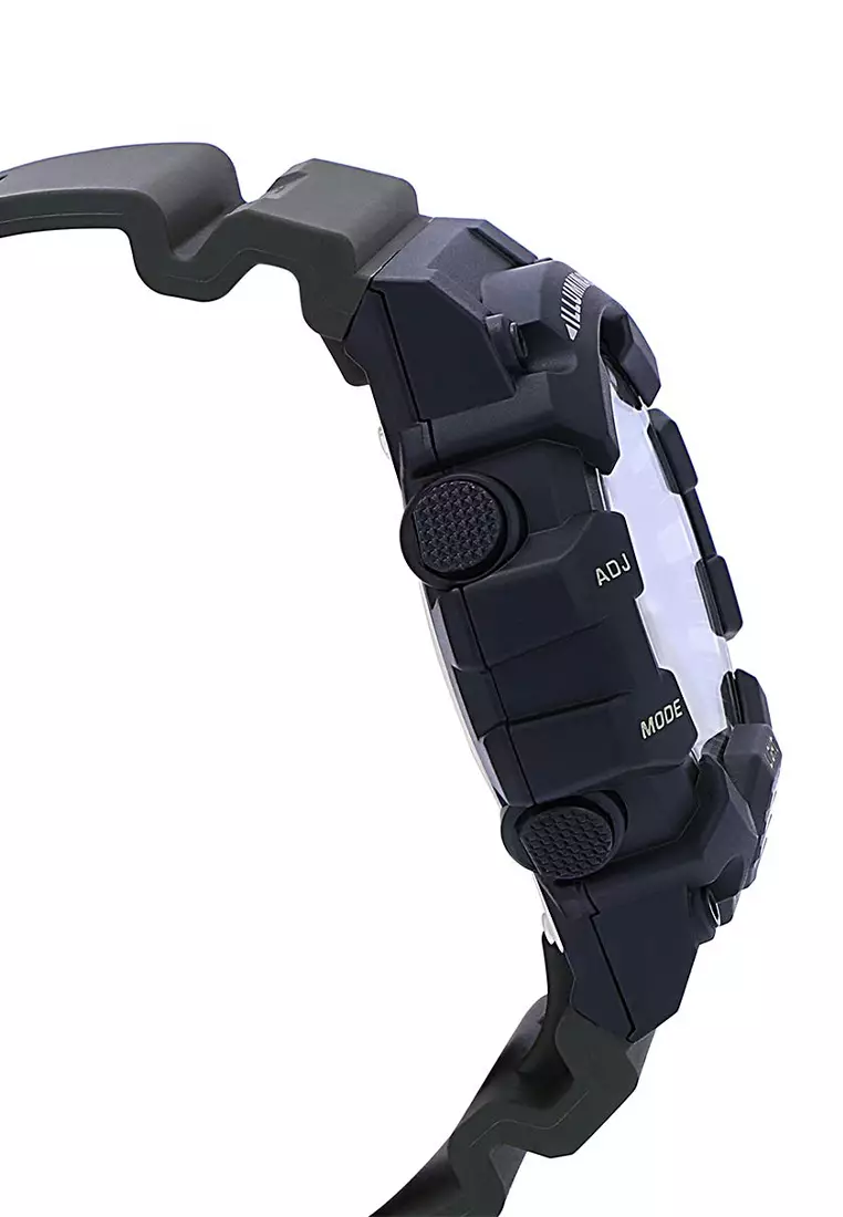 Casio - Jam Tangan Pria - Black - Green Resin Strap - HDC-700-3AVDF