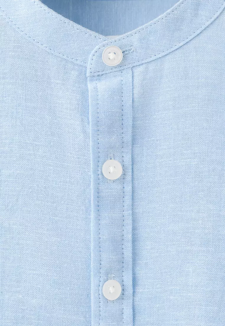 Linen-Blend Shirt