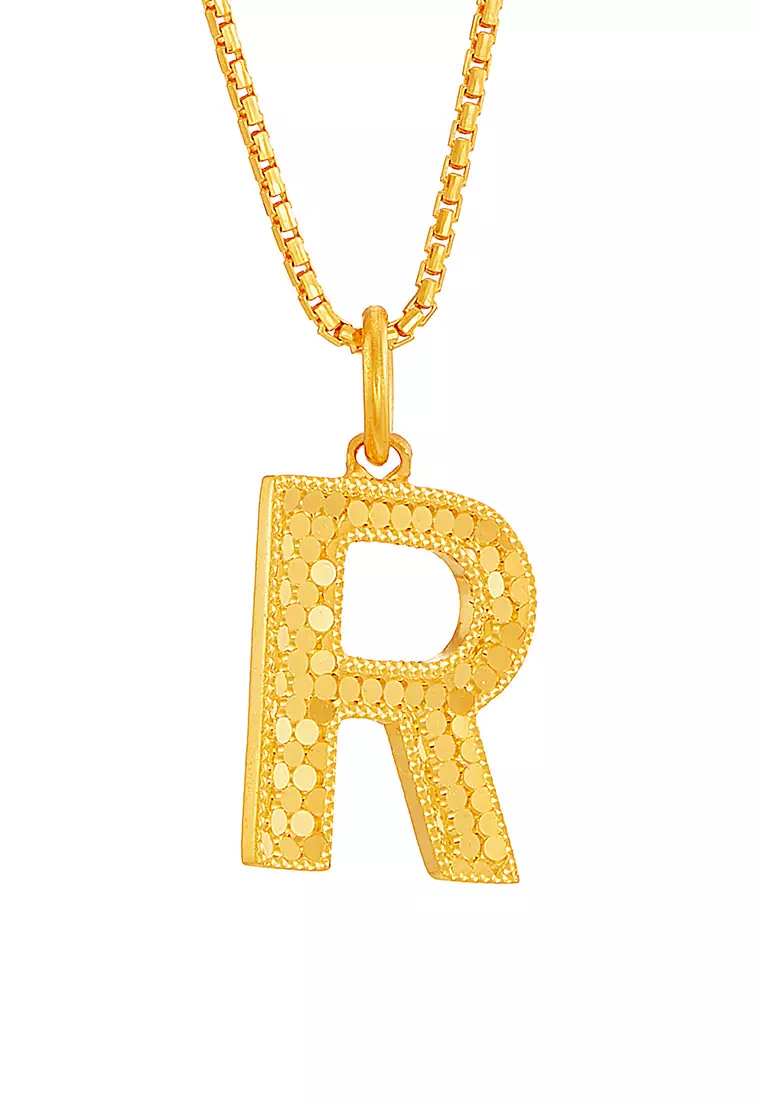 HABIB 999/24K Yellow Gold Alphabet Pendant 9GP01781225(R)