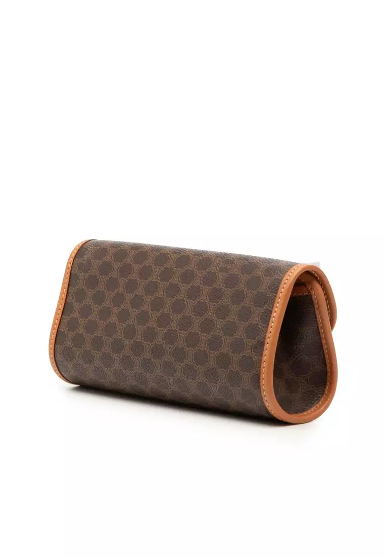 Pre-Loved Celine Macadam Coated Canvas Clutch