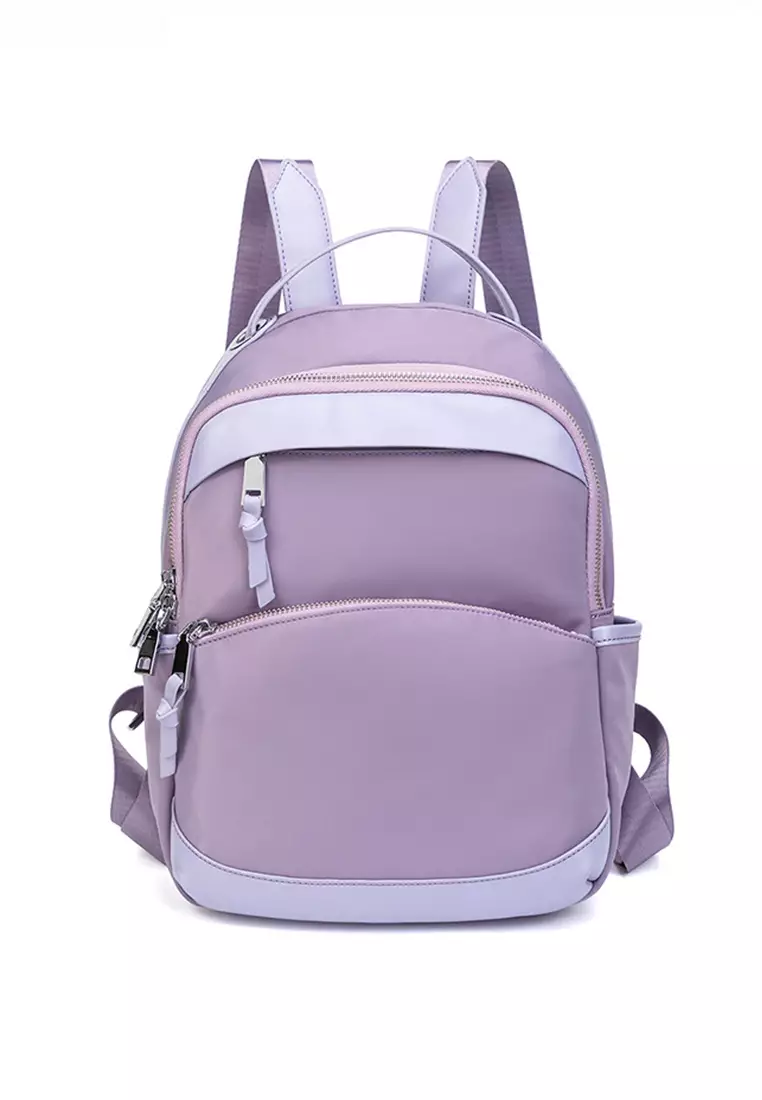 Purple on sale backpack leather