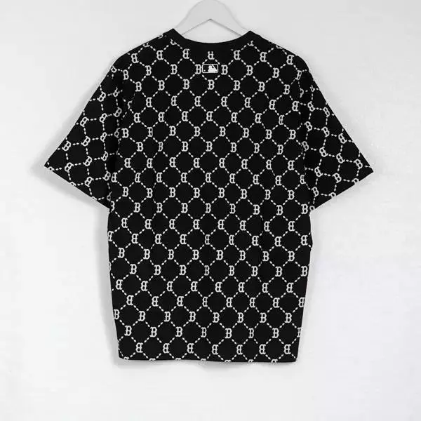 Kaos MLB B MONOGRAM WHITE BLACK LIMITED SERIES Tshirt 100% ORIGINAL