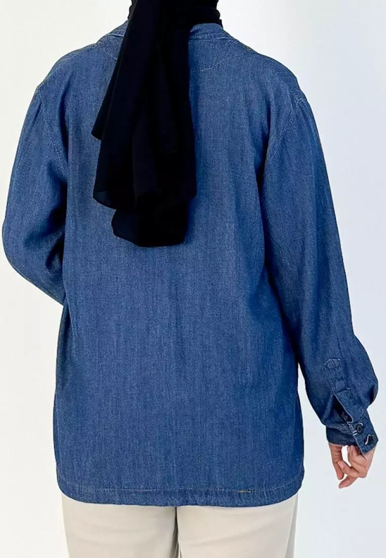 Kinara Blazer Denim - Dark Blue