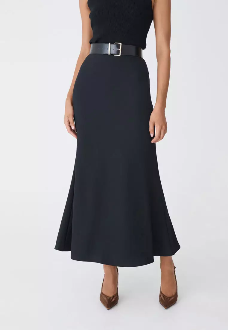 Caris Flared Maxi Skirt