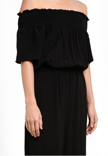 Jual ZALORA Off Shoulder Elasticated Jumpsuit Original 