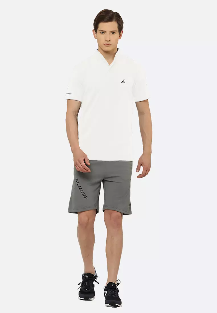 White Luxe Men's Athleisure Chinese Collar Designer Tee