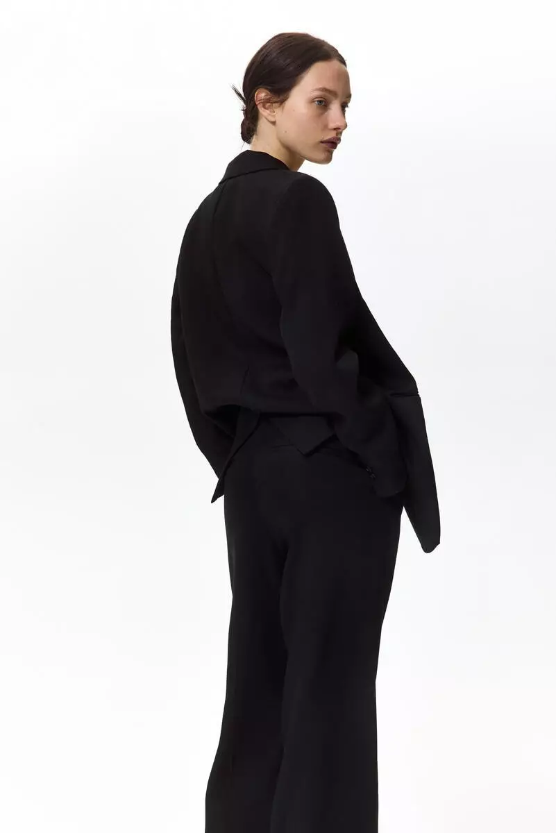 Linen-blend tailored trousers