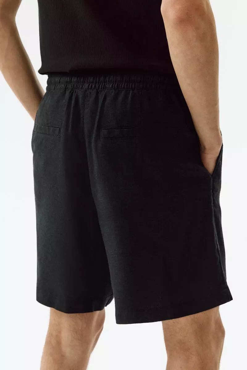 Relaxed Fit Linen-blend shorts