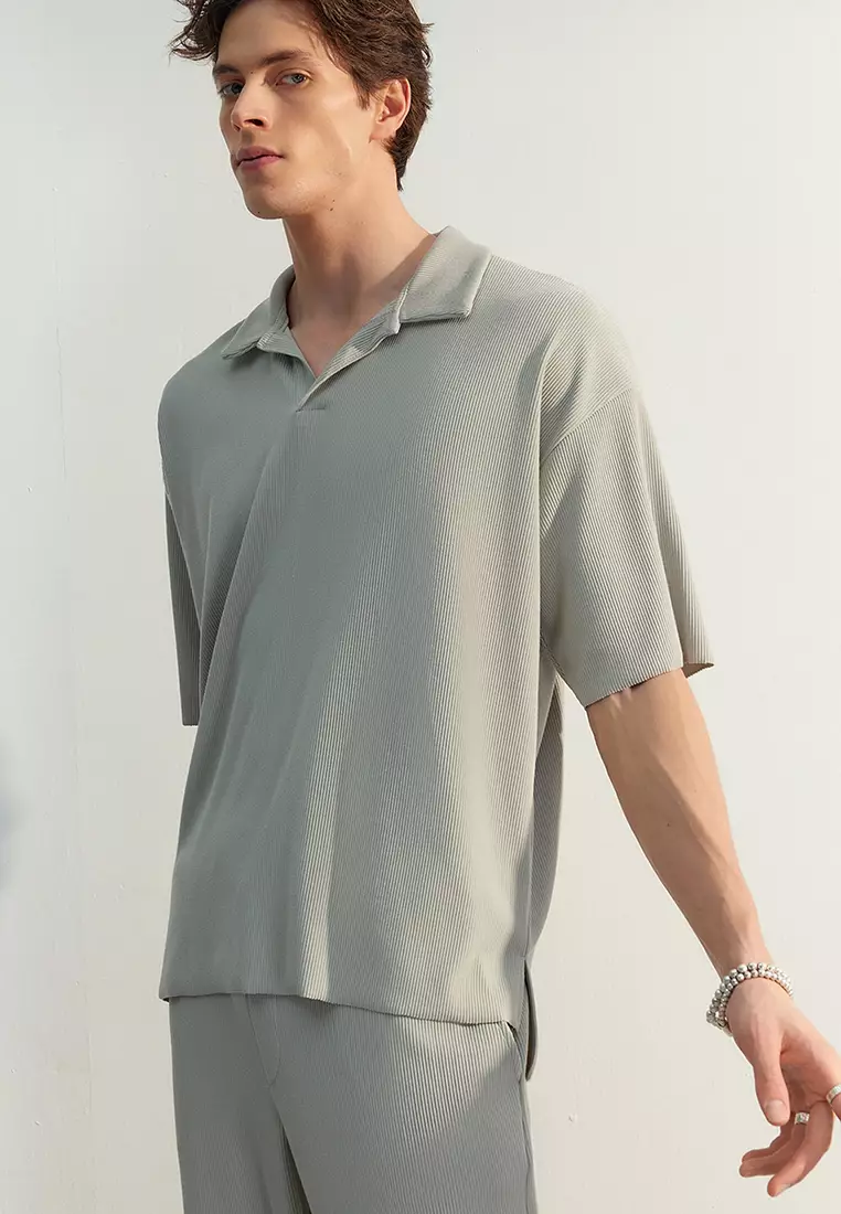 L.E Textured Ottoman Polo Shirt