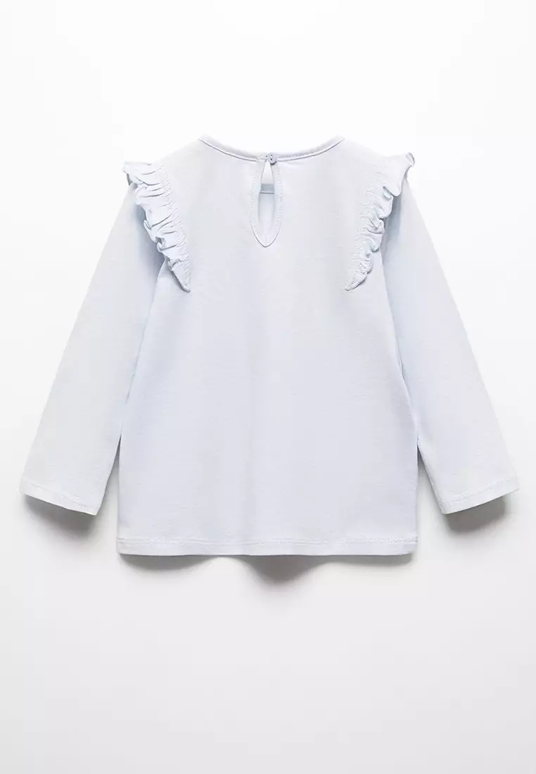 Long Sleeved T-Shirt With Ruffles