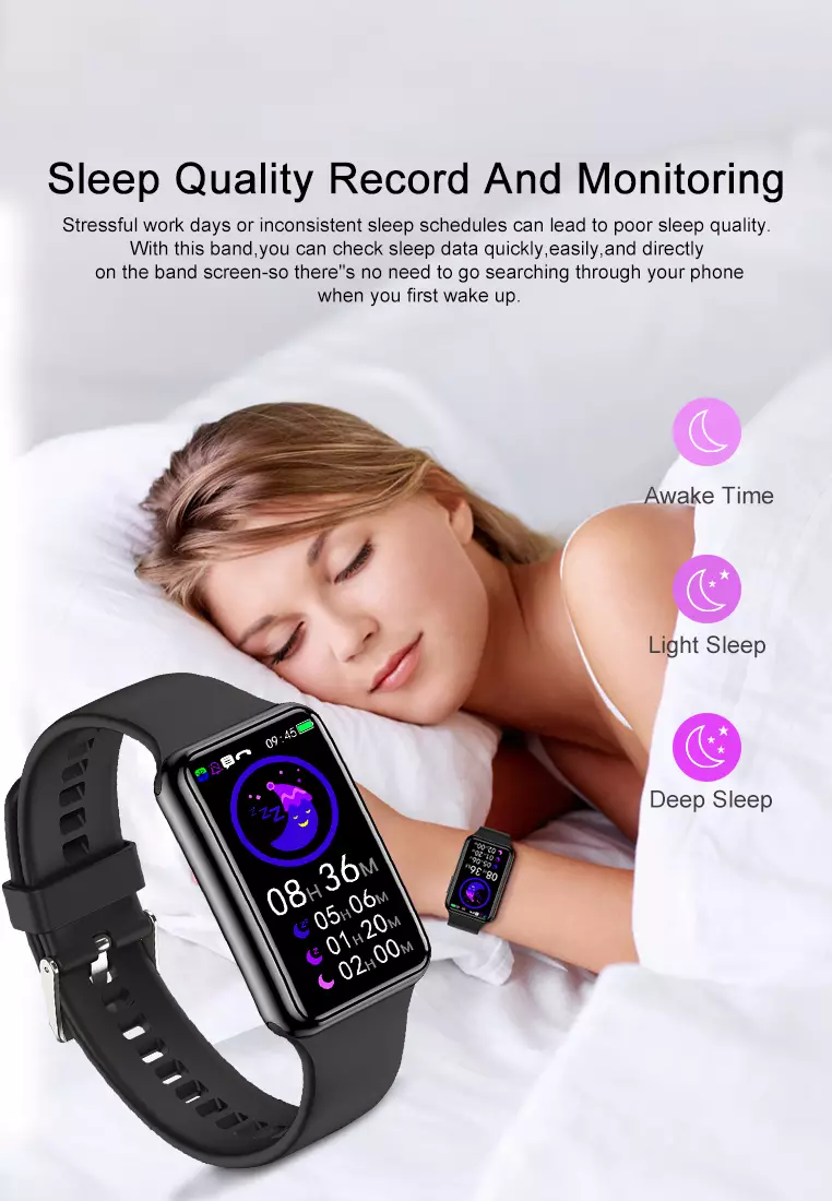 SmartBand C6Plus SmartWatch Layar Terang 1.47'' Bluetooth Multi-Sport Fitness Tracker Jam Pintar pink