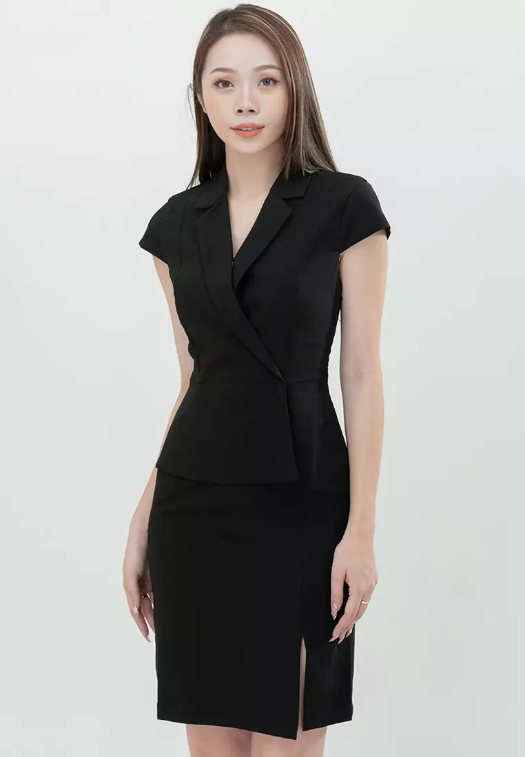 Slim Fit V-Neckline Mini Dress