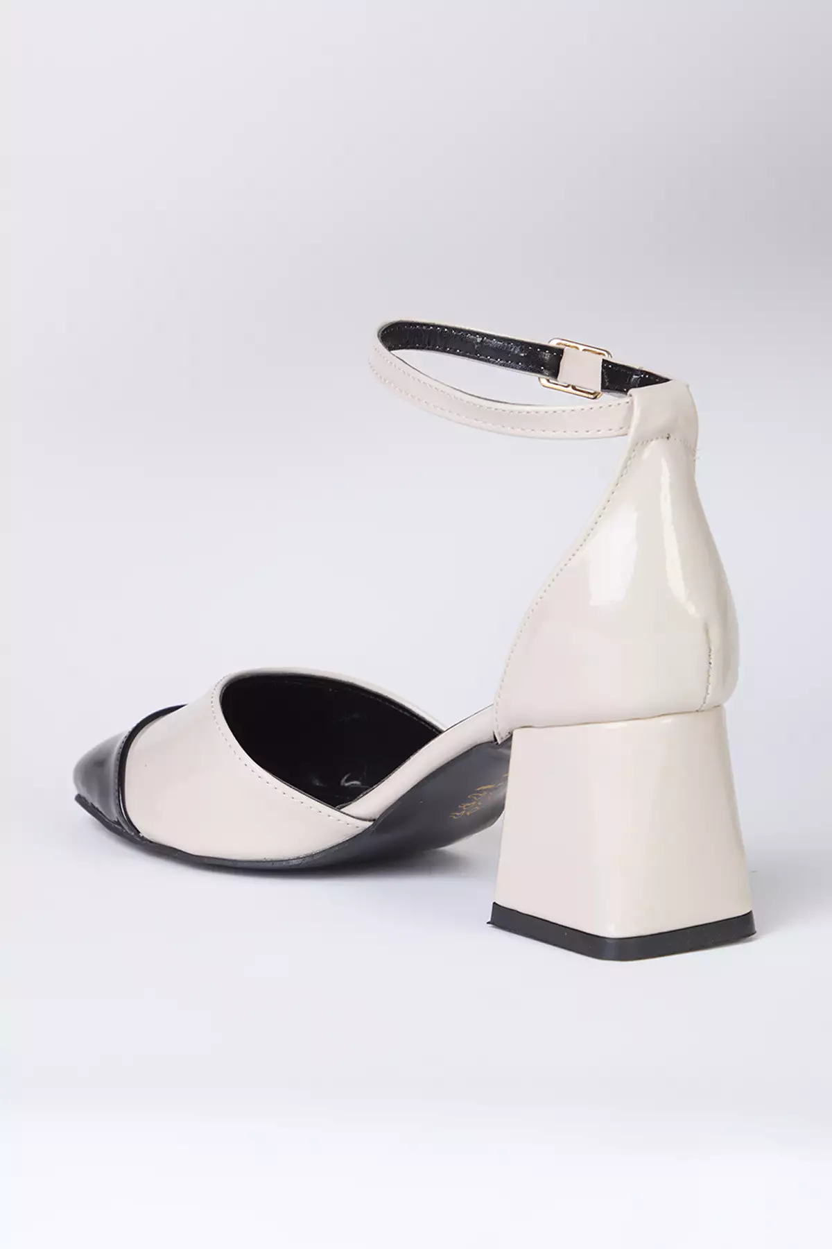 Color Block Round Toe Women's Mary Jane Block Heeled Shoes Takss25To00024