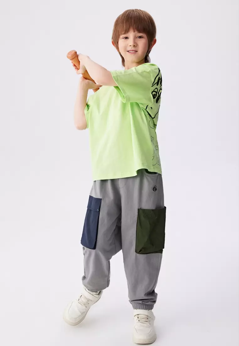 马拉丁男针织长裤灰色夏季裤